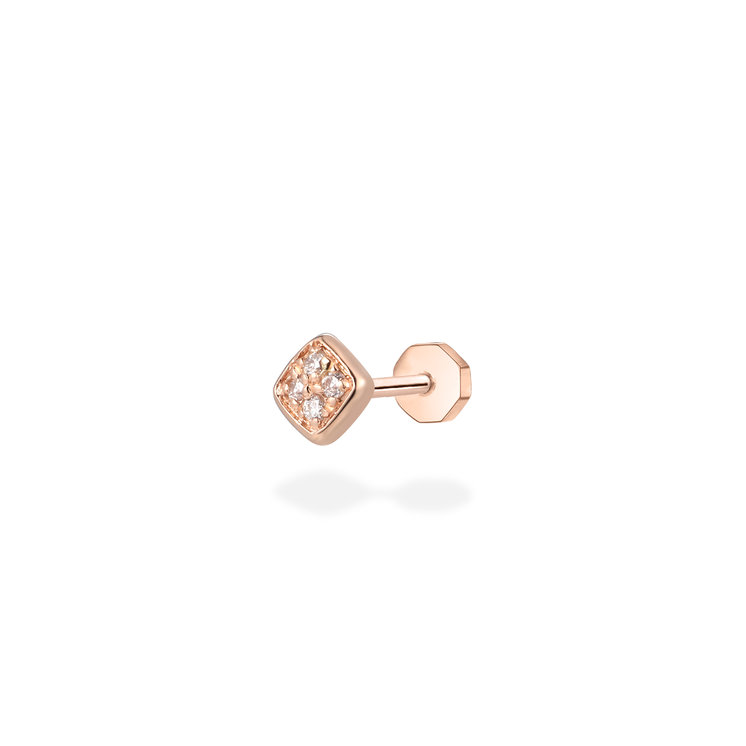 Bread loaf diamond flat back
